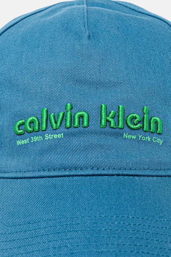 Bavlnená šiltovka Calvin Klein LV04G5061G modrá AW25