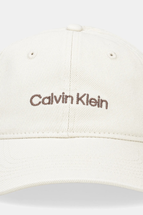 Bavlnená šiltovka Calvin Klein LV04G5068G béžová AW25