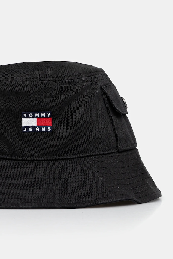 Bombažni klobuk Tommy Jeans AM0AM13423 črna AW25