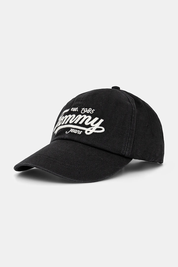 Tommy Jeans berretto da baseball in cotone cotone nero AM0AM13550