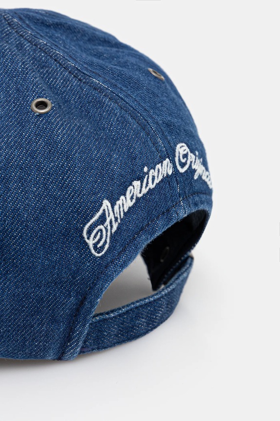 Akcesoria Tommy Jeans czapka z daszkiem jeansowa AM0AM13565 granatowy