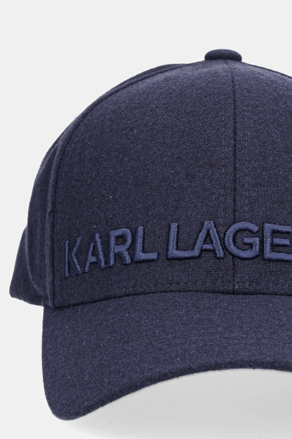 Karl Lagerfeld czapka z daszkiem z wełną 554126.805614 granatowy AW25