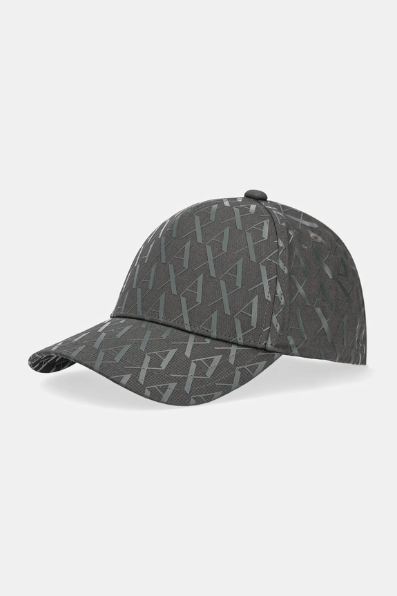 Armani Exchange baseball cap męska bawełniana nadruk zielony 954229.CC813