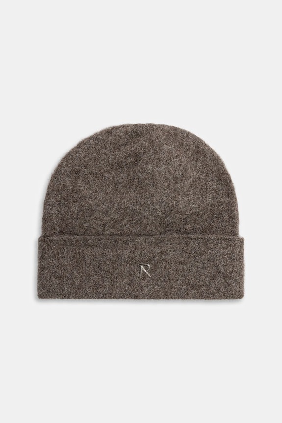 Σκουφάκι με προσθήκη μαλλιού Represent Textured Knit Beanie μεσαίου πάχους καφέ MLM100391