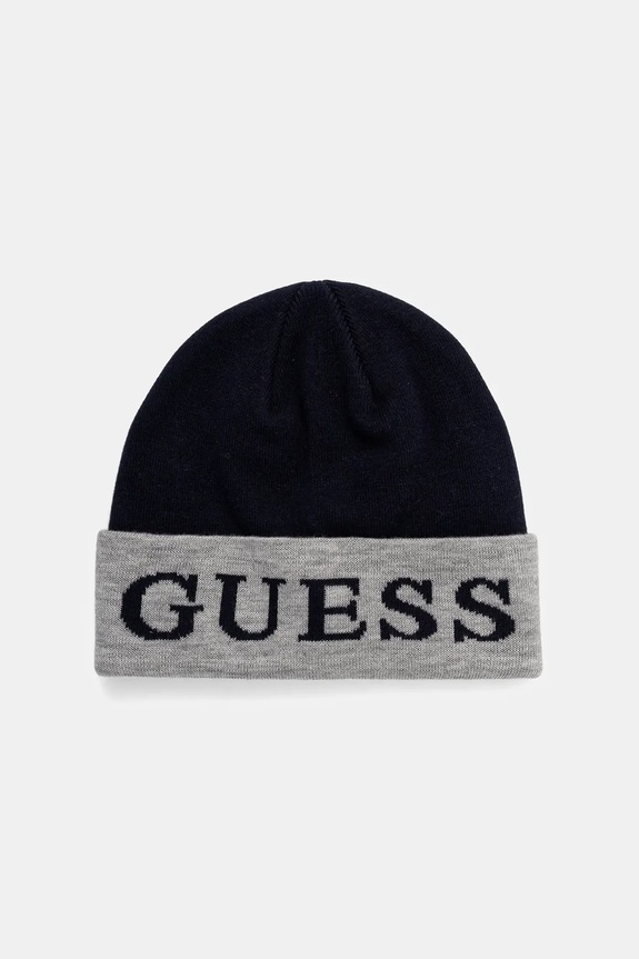 Guess czapka z domieszką wełny z domieszką wełny granatowy M5BZ22.Z0442
