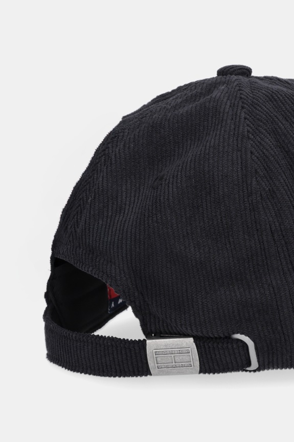 Akcesoria Tommy Jeans czapka z daszkiem sztruksowa AM0AM13667 czarny