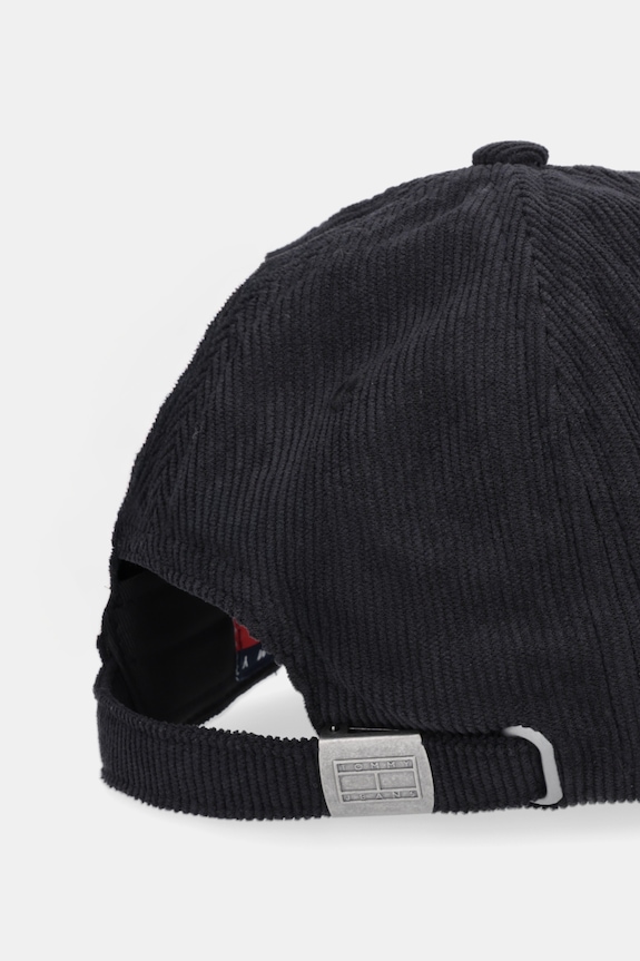 Akcesoria Tommy Jeans czapka z daszkiem sztruksowa AM0AM13667 czarny