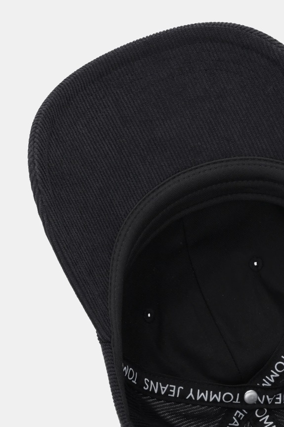 Tommy Jeans czapka z daszkiem sztruksowa czarny AM0AM13667