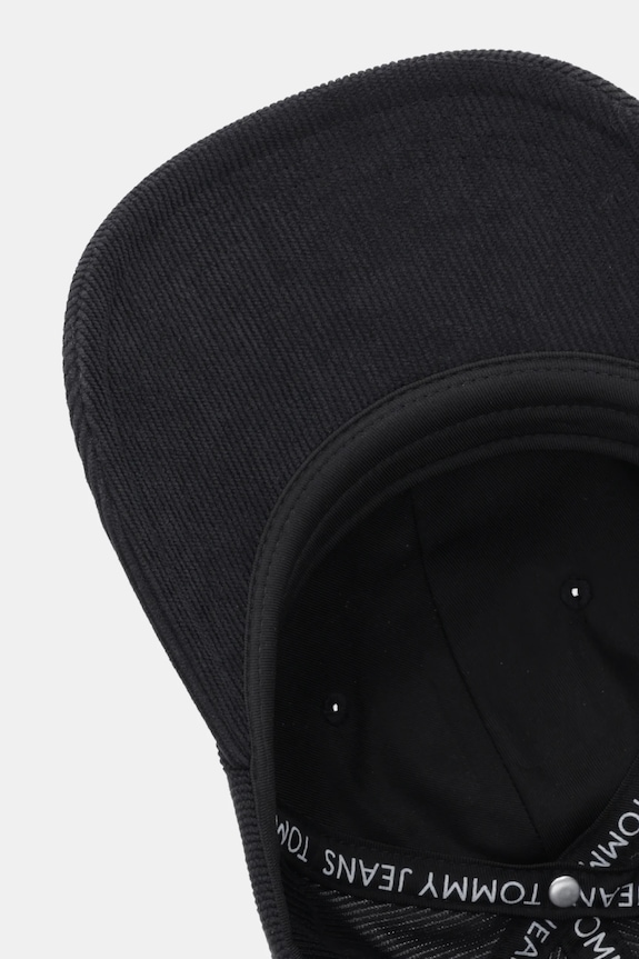 Tommy Jeans czapka z daszkiem sztruksowa czarny AM0AM13667