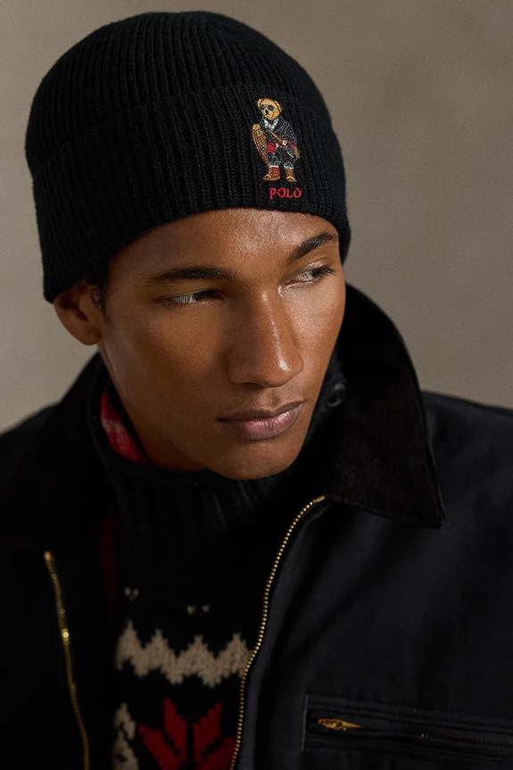 Doplňky Čepice s příměsí vlny Polo Ralph Lauren 449P02041 černá