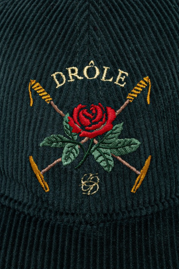 Akcesoria Drôle de Monsieur czapka z daszkiem sztruksowa La Casquette Velours DrUle Rose I.CP189.CO236 turkusowy