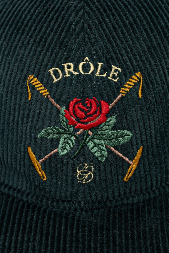 Akcesoria Drôle de Monsieur czapka z daszkiem sztruksowa La Casquette Velours DrUle Rose I.CP189.CO236 turkusowy