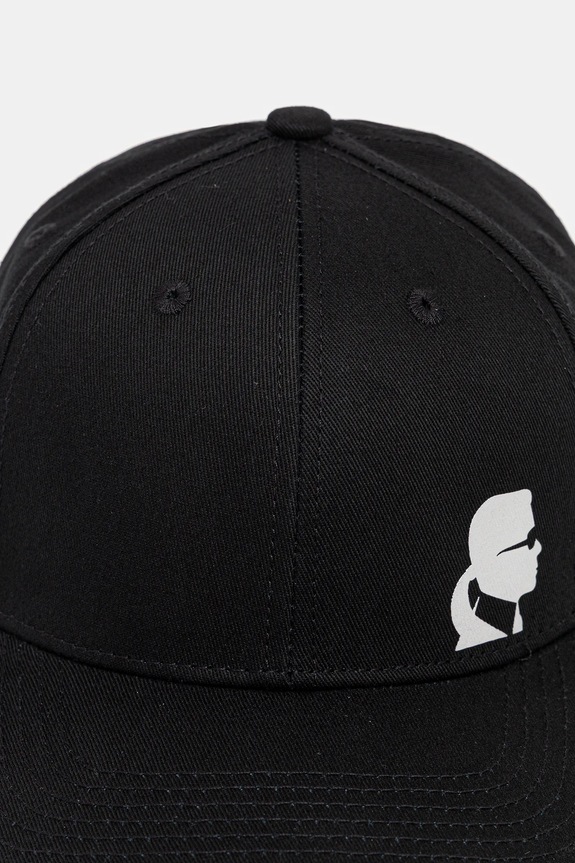 Βαμβακερό καπέλο του μπέιζμπολ Karl Lagerfeld 554101.805640 μαύρο AW25
