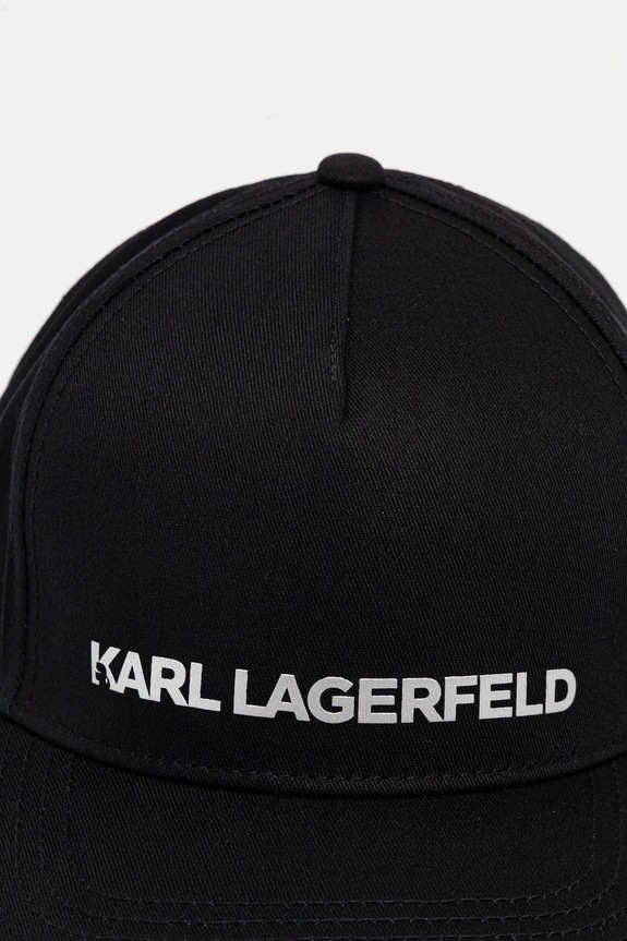 Βαμβακερό καπέλο του μπέιζμπολ Karl Lagerfeld 554101.805641 μαύρο AW25
