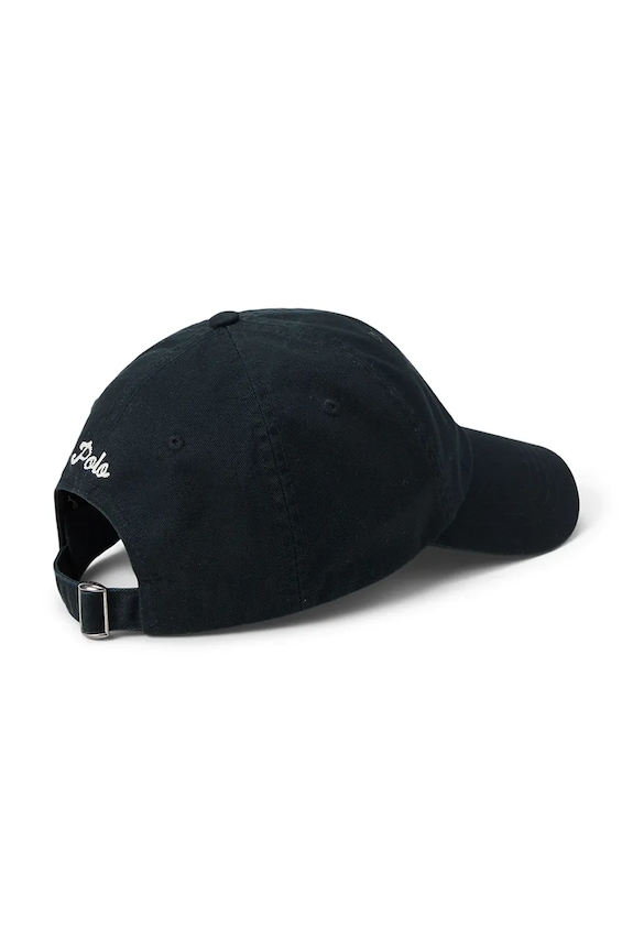 Βαμβακερό καπέλο του μπέιζμπολ Polo Ralph Lauren 710982060 μαύρο AW25