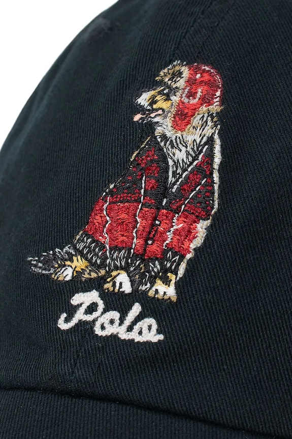 Βαμβακερό καπέλο του μπέιζμπολ Polo Ralph Lauren μαύρο 710982060