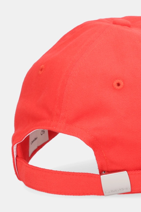 Akcesoria Calvin Klein czapka z daszkiem bawełniana LV04D5039G czerwony