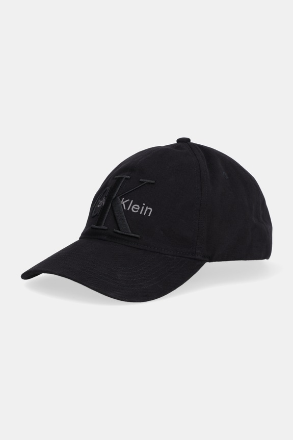 Calvin Klein czapka z daszkiem bawełniana aplikacja czarny LV04D5039G