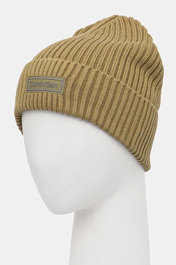 Αξεσουάρ Σκουφί με μείγμα κασμίρ Calvin Klein LV04D8053G πράσινο
