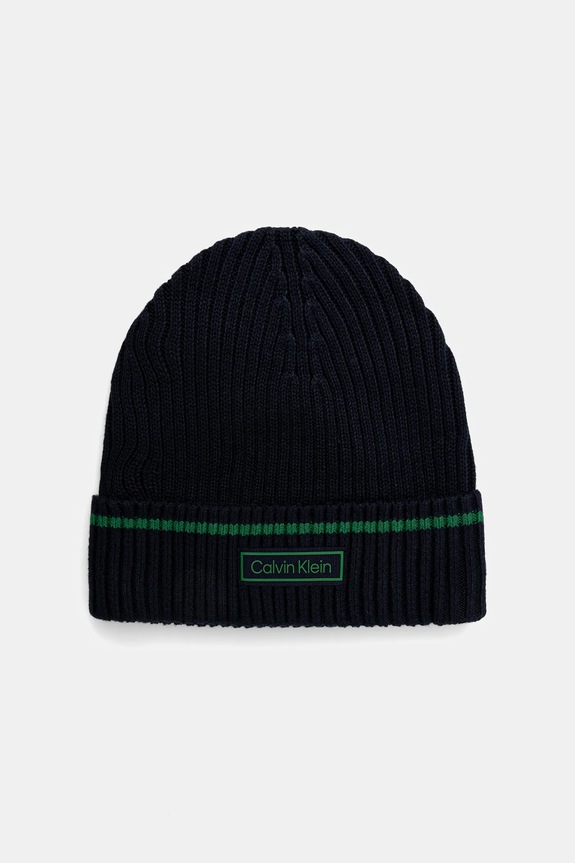 Παιδικός σκούφος από μείγμα μαλλιού Calvin Klein άλλο σκούρο μπλε LV04D8054G