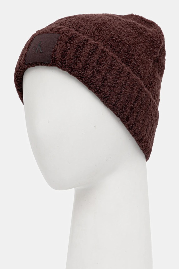 Αξεσουάρ Μάλλινο σκουφί Calvin Klein LV04D8065G καφέ