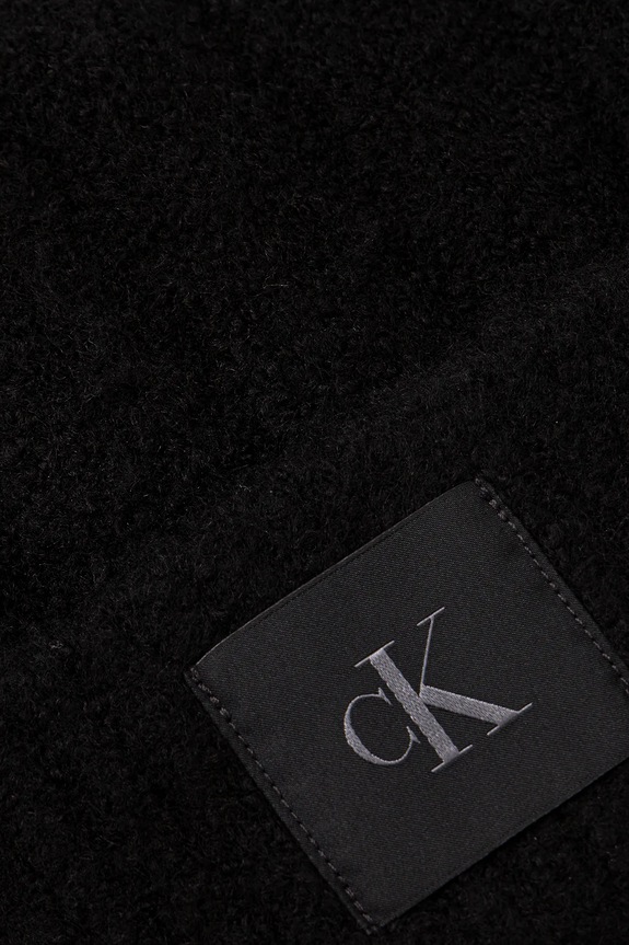 Μάλλινο σκουφί Calvin Klein LV04D8065G μαύρο AW25