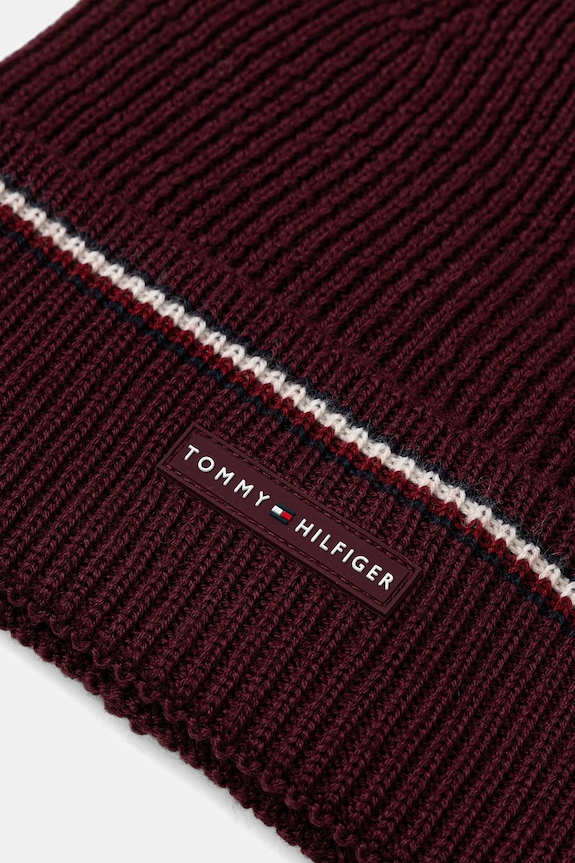 Doplnky Čiapka s prímesou vlny Tommy Hilfiger AM0AM13587 burgundské