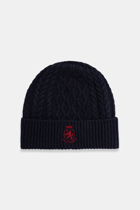 Tommy Hilfiger czapka średniej grubości granatowy AM0AM13828