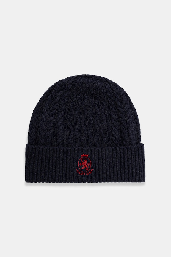 Tommy Hilfiger czapka średniej grubości granatowy AM0AM13828