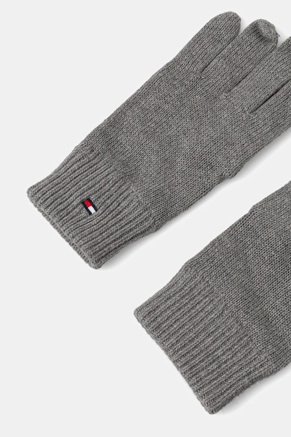 Tommy Hilfiger pălărie și mănuși din amestec de cașmir 2-pack AM0AM13806 gri