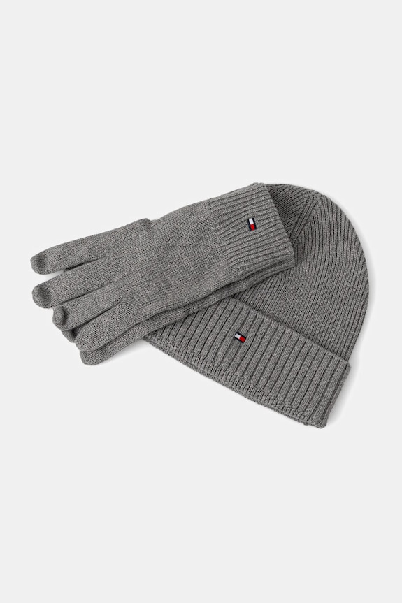 Tommy Hilfiger pălărie și mănuși din amestec de cașmir 2-pack AM0AM13806