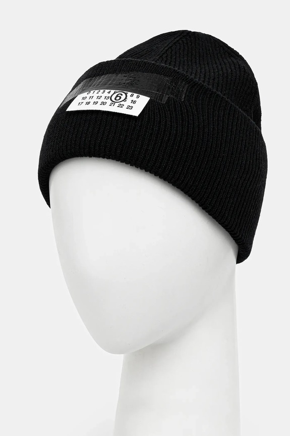 Vunena kapa MM6 Maison Margiela SH2TB0003.M13168.900S crna AW25