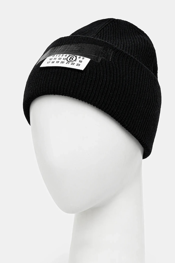 Vunena kapa MM6 Maison Margiela SH2TB0003.M13168.900S crna AW25