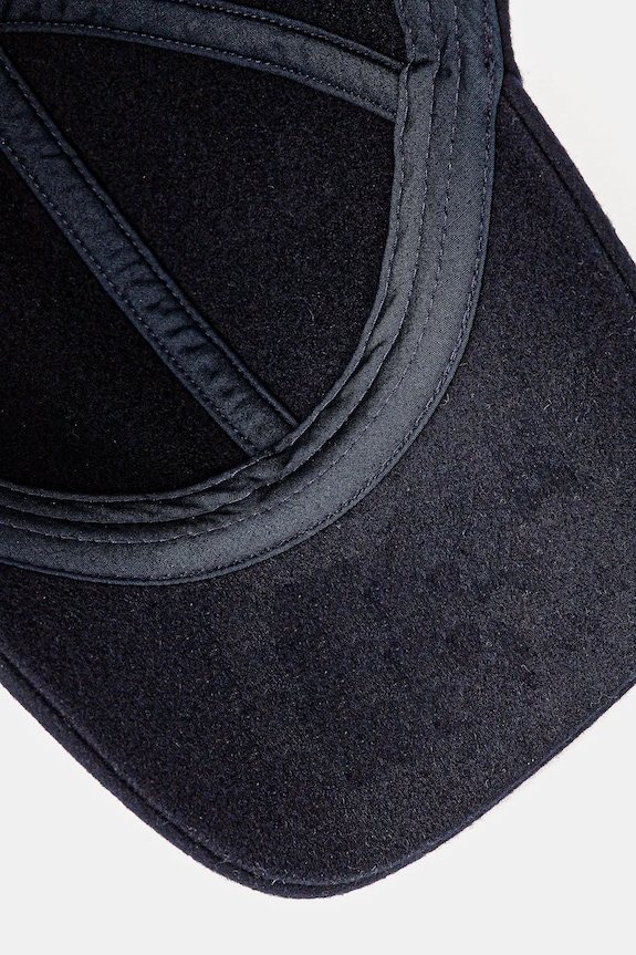 Trussardi cappello da baseball con lana blu navy E001C000007N