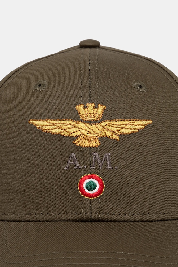 Βαμβακερό καπέλο του μπέιζμπολ Aeronautica Militare HA1100UCT02848 πράσινο SS26