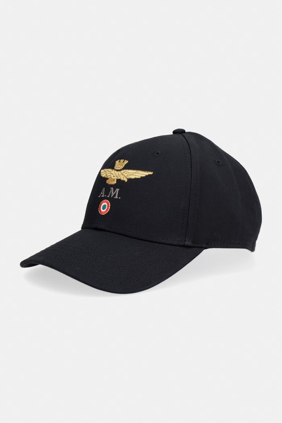 Aeronautica Militare șapcă de baseball din bumbac negru HA1100UCT02848