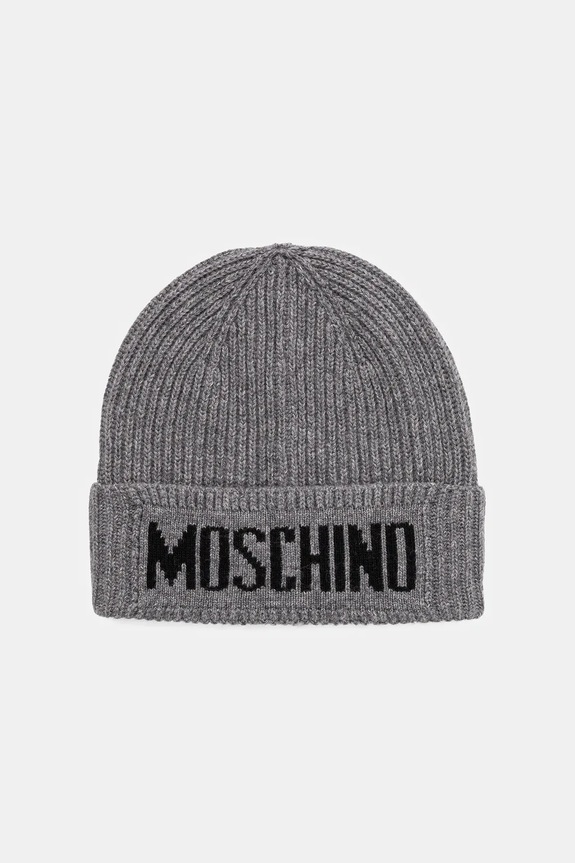 Шапка з вовною Moschino щільний сірий M5875.60808