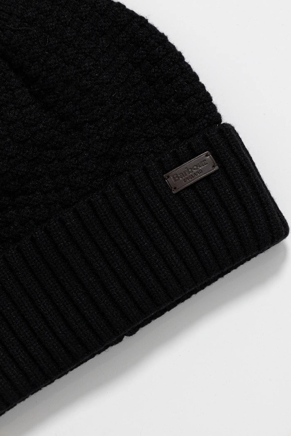 Σκούφος και κασκόλ Barbour μαύρο MGS0097