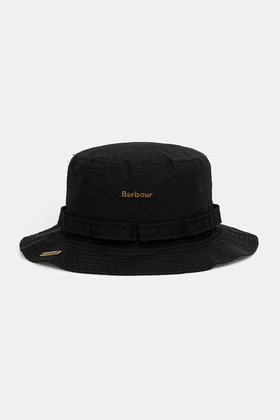 Шляпа из хлопка Barbour Transport Fisherman хлопок чёрный MHA0908