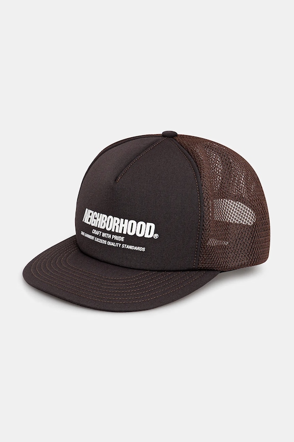 NEIGHBORHOOD berretto da baseball mesh cap-1 sovrastampa marrone 251YGNH.HT06