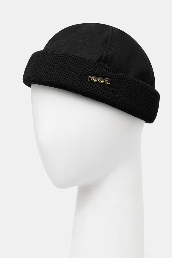 Barbour beanie Oakmoor Wax Docker Hat cotton black MHA0918BK11