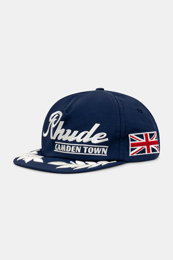Καπέλο RHUDE Camden Town απλικέ σκούρο μπλε RHPF25HA01005