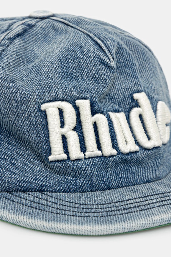 RHUDE czapka z daszkiem jeansowa RHPF25HA01741 niebieski AW25