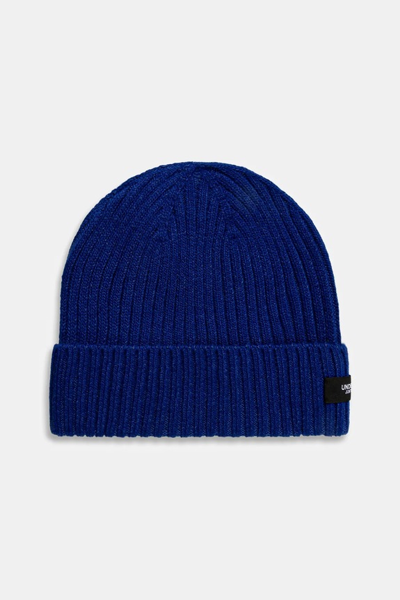 Undercover czapka z domieszką wełny Beanie gruba niebieski UC2E4H02