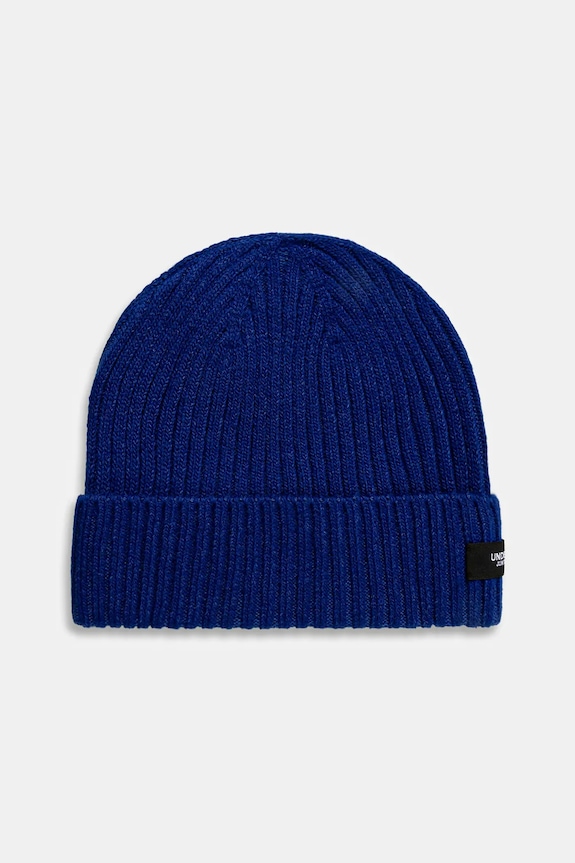 Undercover czapka z domieszką wełny Beanie gruba niebieski UC2E4H02