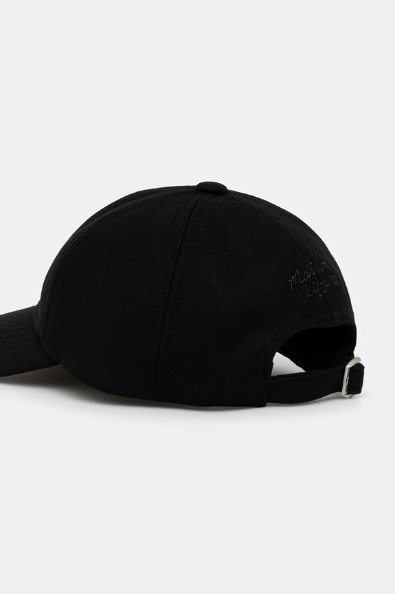 Accesorii Maison Kitsuné șapcă de baseball din amestec de lână Profile Fox Wool PW06111WM2023 negru