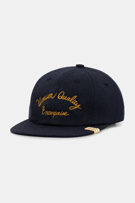 Visvim șapcă de baseball din amestec de lână EXCELSIOR II cu adaos de lână bleumarin 125203003011
