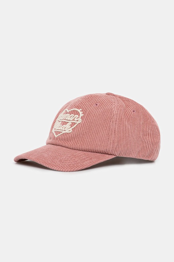 Human Made czapka z daszkiem bawełniana 6PANEL CORDUROY bawełna różowy HM30GD071