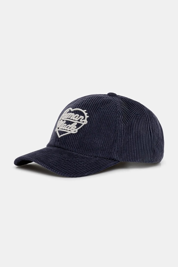 Human Made czapka z daszkiem bawełniana 6PANEL CORDUROY bawełna granatowy HM30GD071
