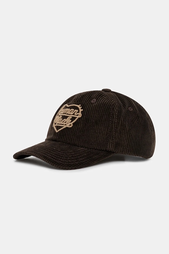 Human Made czapka z daszkiem bawełniana 6PANEL CORDUROY bawełna brązowy HM30GD071